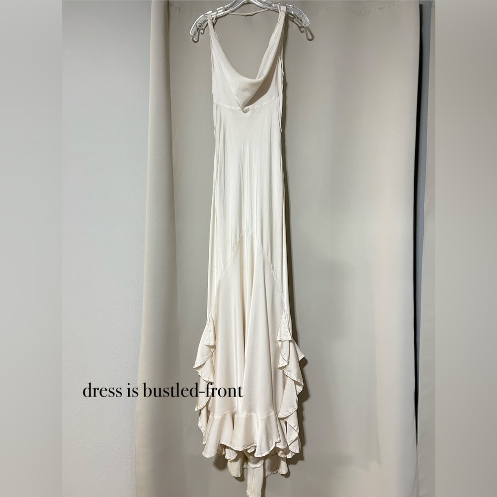 BHLDN Cream Ivory Ruffled Wedding Dress